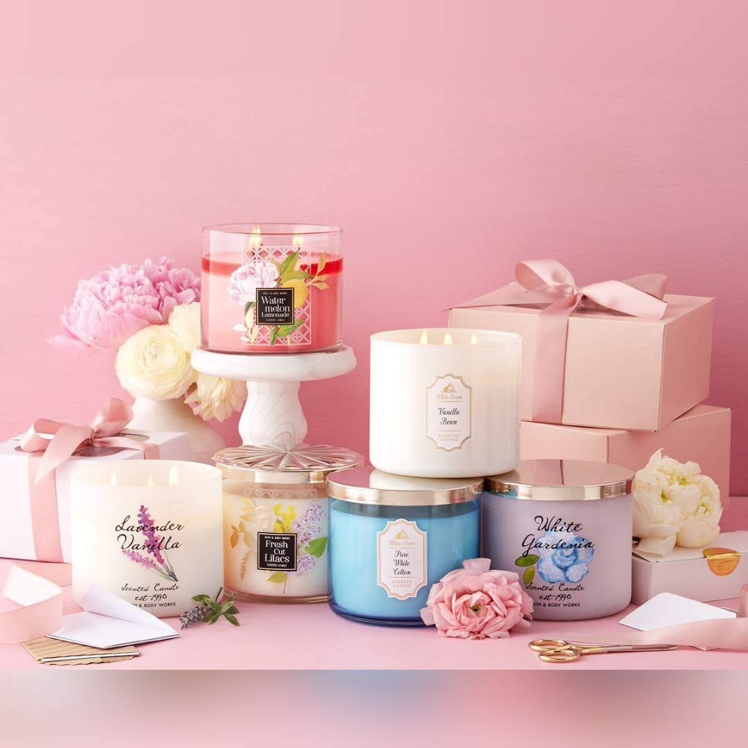 Marshmallow side Candle  3 Wick Jar from Bath and Body