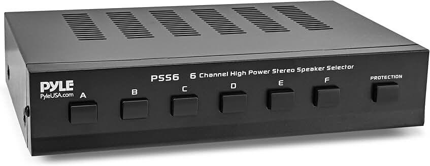 6-Zone Speaker Switch Selector for Multi-Channel Amplifiers