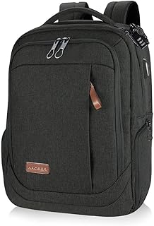 Large water-resistant laptop backpack with USB port