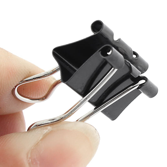 20mm Metal Binder Clips, 24 Black for Office and Home