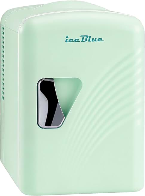 Small Portable 4L/6 Can Mini Fridge for Bedroom, Car, Office