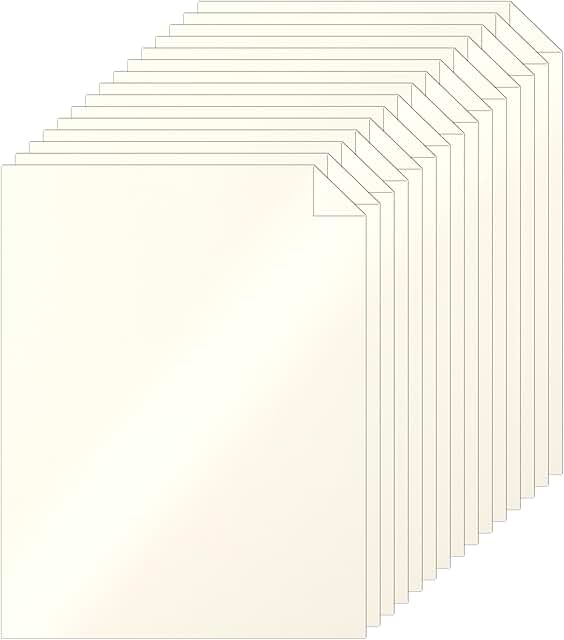 Cream Shimmer Cardstock, 100 Sheets, 8.5x11, 200gsm