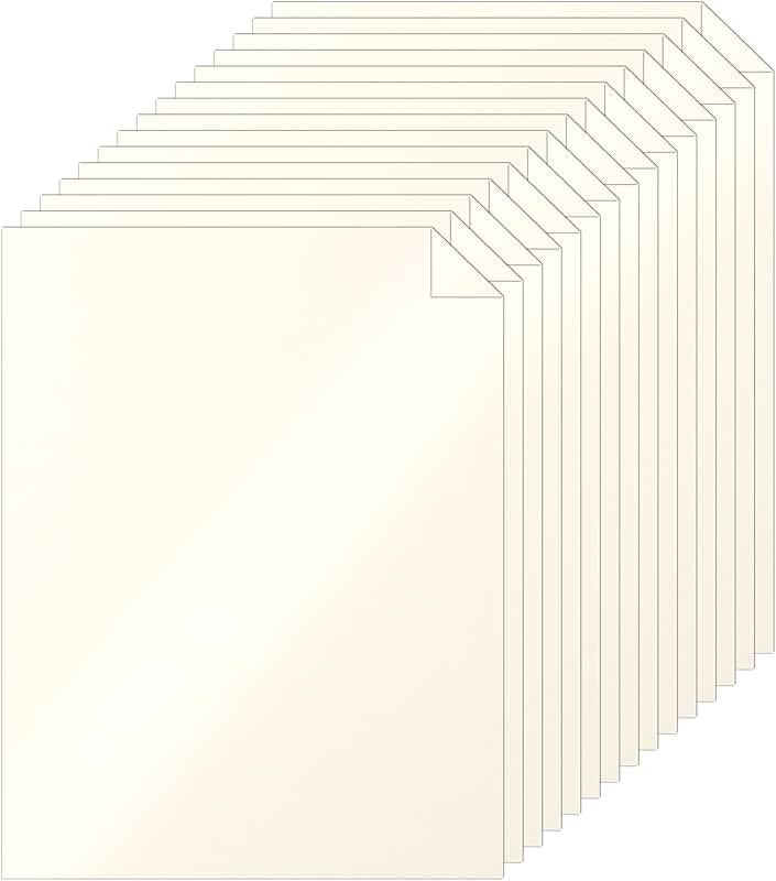 Cream Shimmer Cardstock, 100 Sheets, 8.5x11, 200gsm