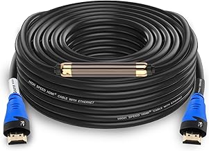 75 Feet HDMI Cable with Signal Booster for In-Wall Installation