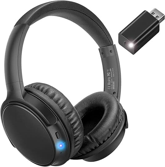 Wireless TV Headphones with Long Range and 20-Hour Battery