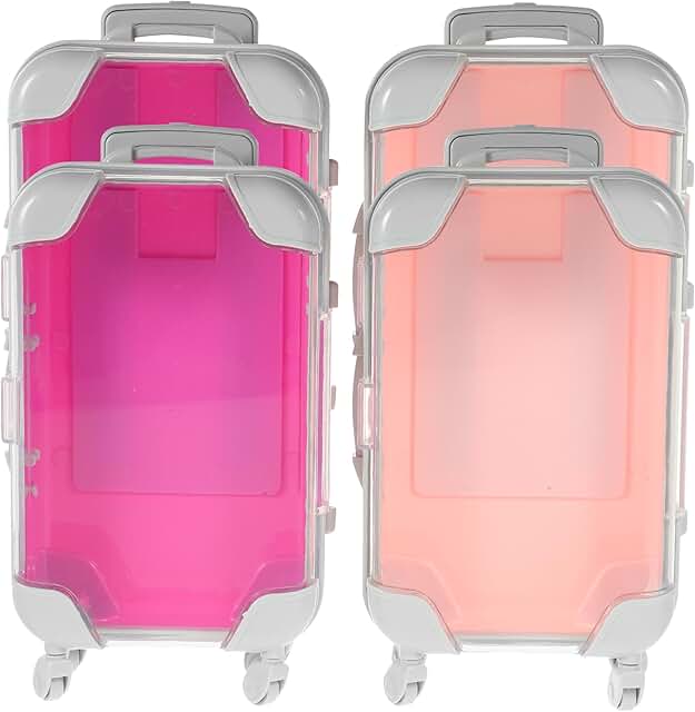 Mini Suitcase Party Favor Boxes, 4 Pack