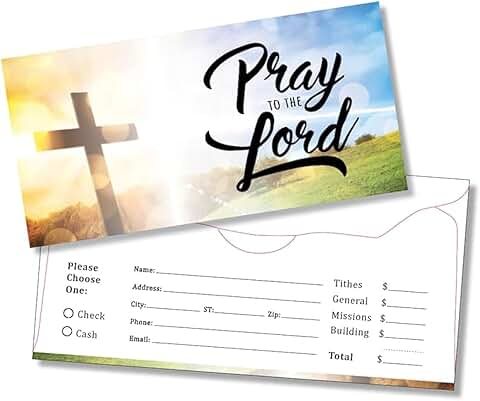 500 Tithes and Offering Envelopes, 3 1/8" x 6 1/4"
