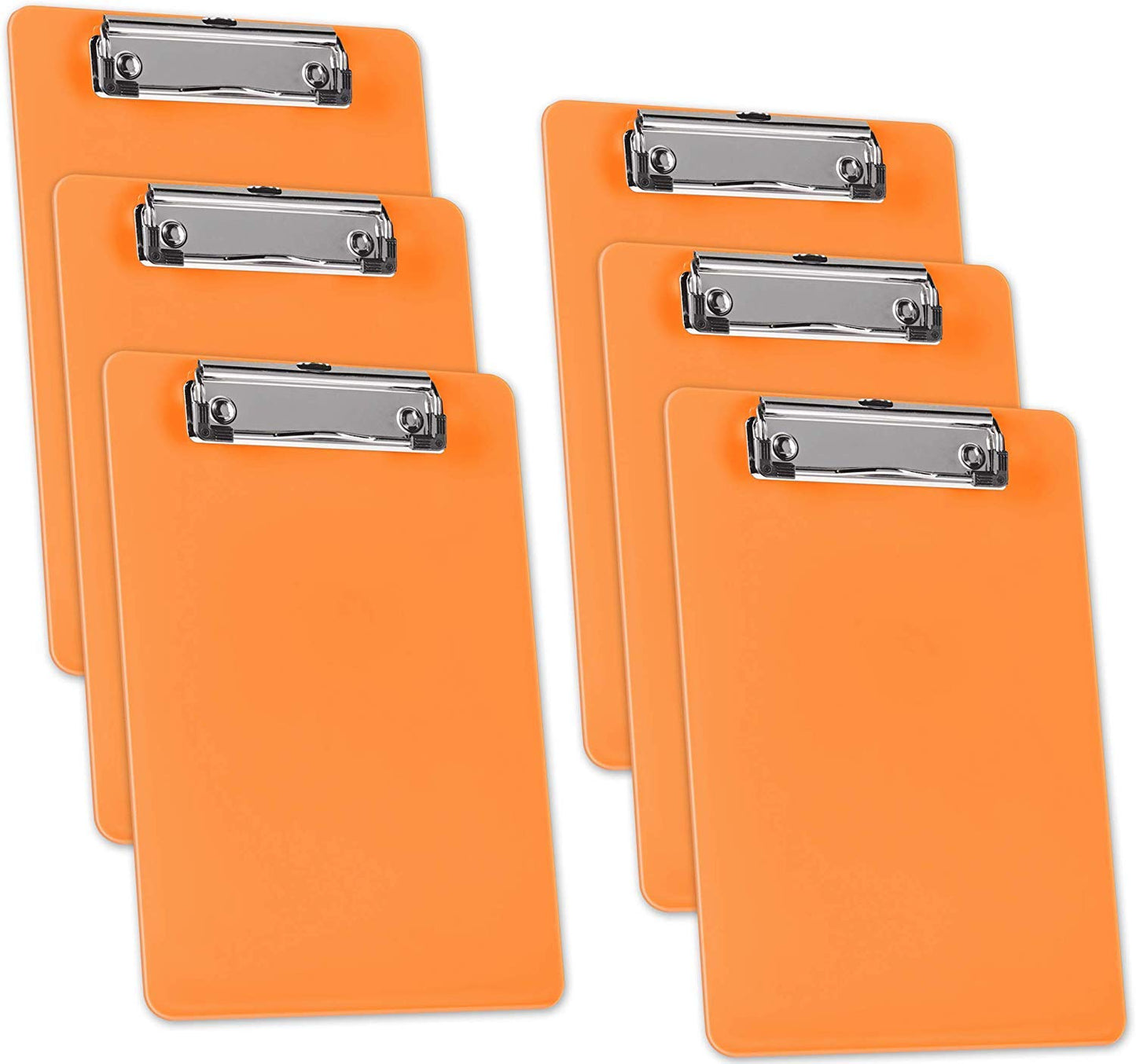 Orange A5 Plastic Clipboard Set of 6