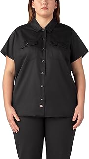Women's Short Sleeve Work Shirt Plus