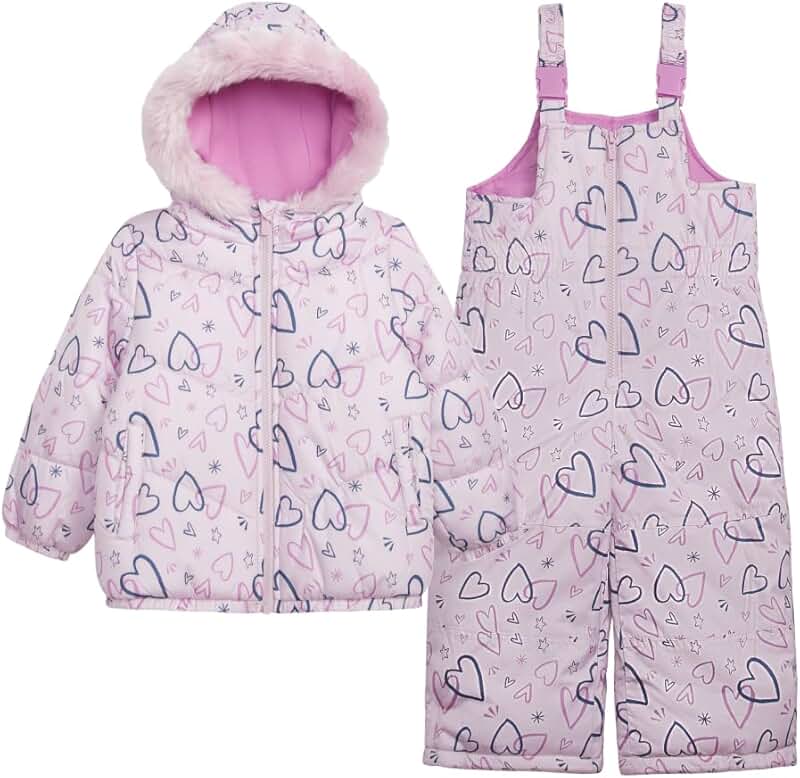 Baby Girls' Insulated Snow Suit and Bib Ski Set