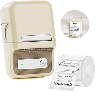 Portable Thermal Label Maker with 50x30mm White Labels