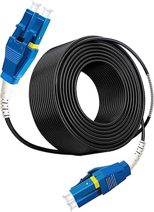 120ft Outdoor Armored LC to LC Fiber Patch Cable