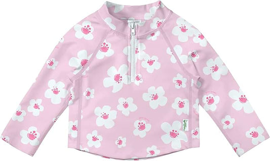 Boys' Long Sleeve Zip Rashguard Shirt
