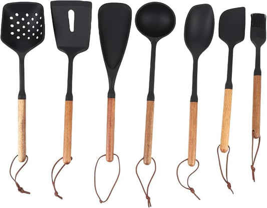 11-Piece Wooden Kitchen Utensil Set for Cooking
