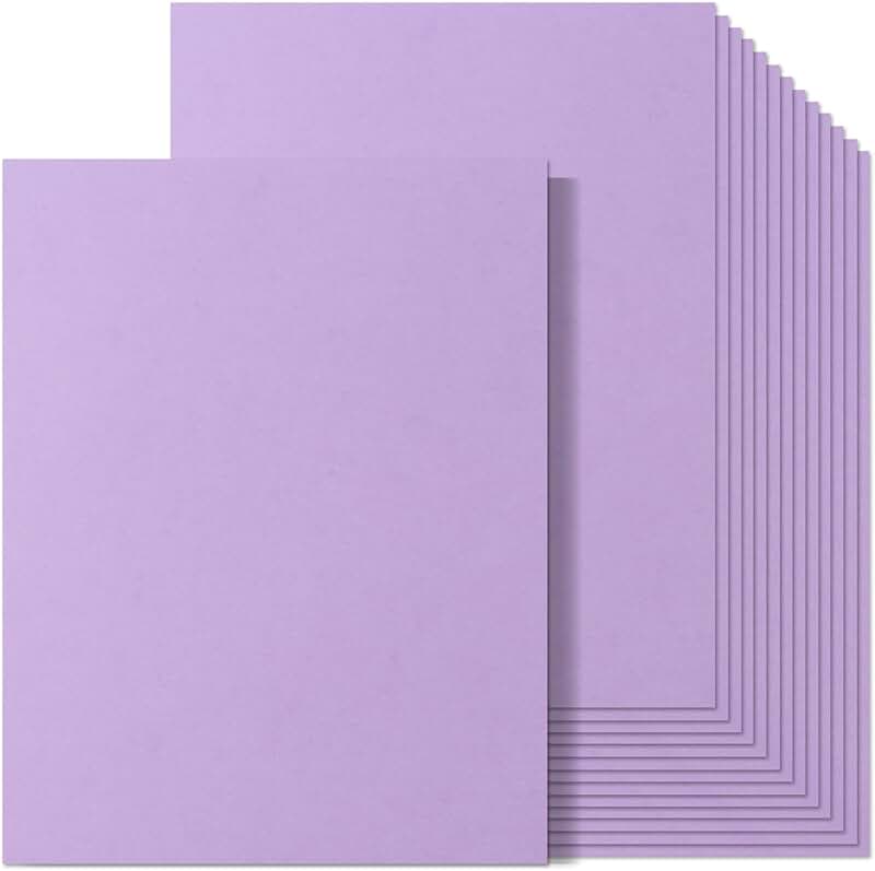 Purple A4 Cardstock Paper, 100 Sheets, 250gsm