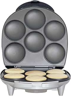 6-Piece Non-Stick Arepa Maker in Silver