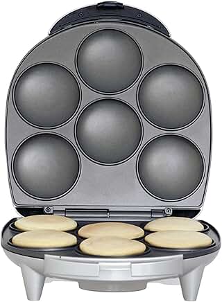 6-Piece Non-Stick Arepa Maker in Silver