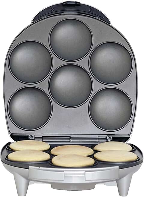6-Piece Non-Stick Arepa Maker in Silver