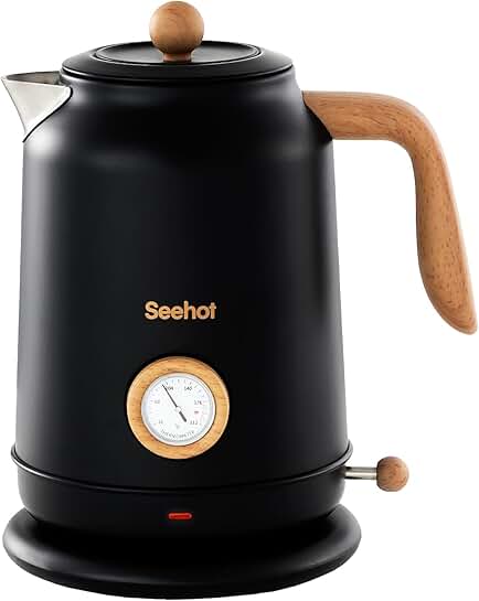 1.7L Electric Kettle with Thermometer and Auto Shut Off