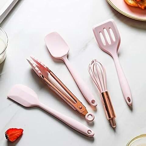 5-Piece Silicone Kitchen Utensil Set for Cooking