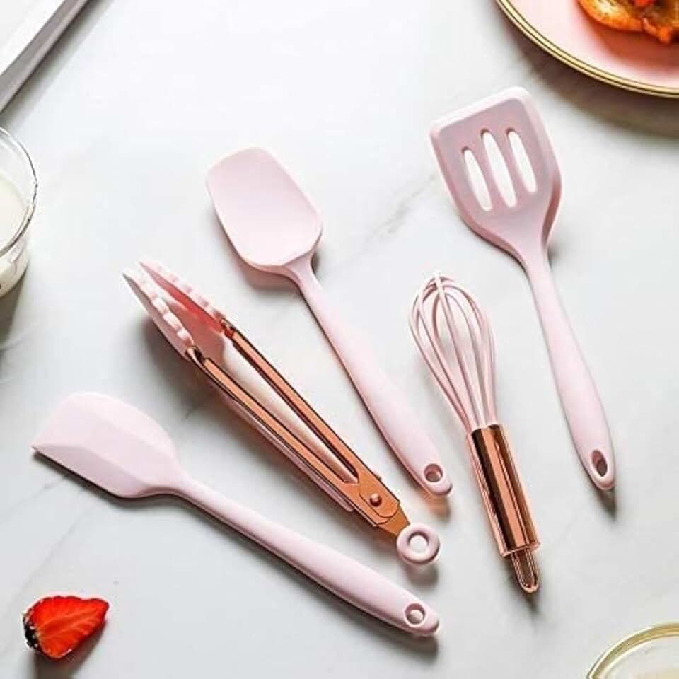 5-Piece Silicone Kitchen Utensil Set for Cooking