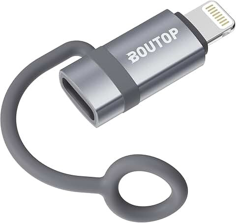 USB C to Lightning Adapter for Fast Charging, Gray