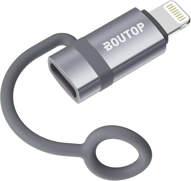 USB C to Lightning Adapter for Fast Charging, Gray