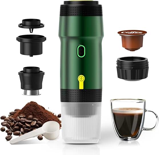Portable Electric Espresso Machine for Travel and Camping
