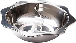 Stainless Steel Hot Pot with Divider for Cooking