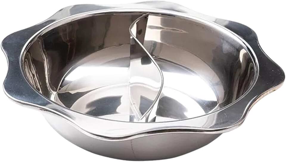 Stainless Steel Hot Pot with Divider for Cooking