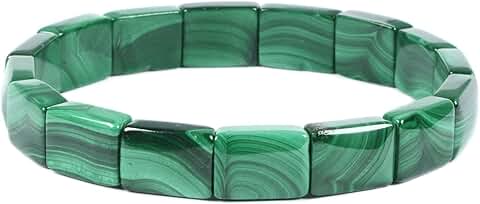 Semi-Precious Gemstone Beaded Stretch Bracelet 7 Inches