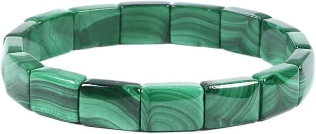 Semi-Precious Gemstone Beaded Stretch Bracelet 7 Inches