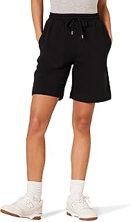 Women's Fleece High Rise Bermuda Shorts in Plus Size