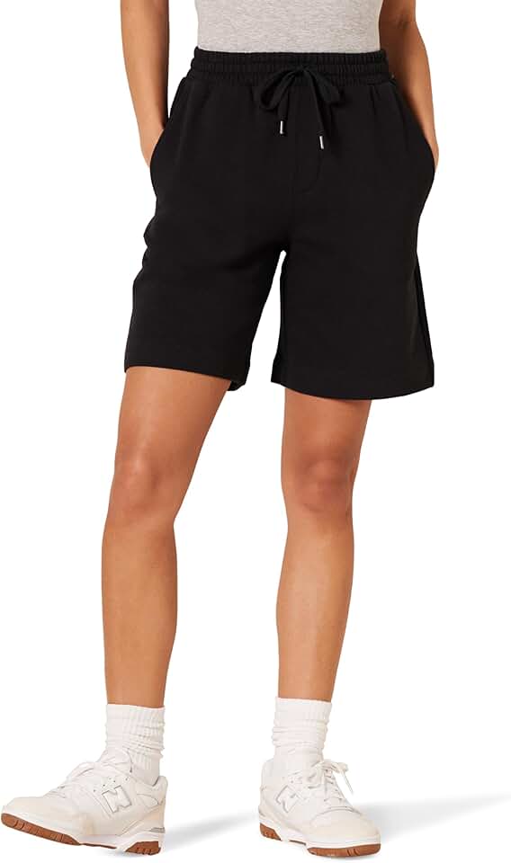 Women's Fleece High Rise Bermuda Shorts in Plus Size