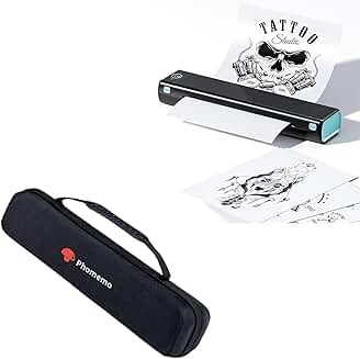 Portable tattoo transfer stencil printer with case