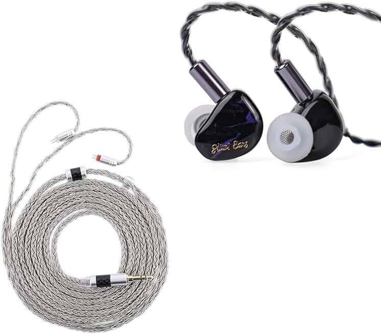 Purple IEM with 10mm Beryllium Driver and 2M Grey Cable