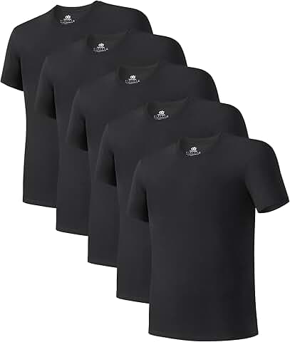 Men's Bamboo Rayon Moisture-Wicking Crewneck T-Shirts Pack