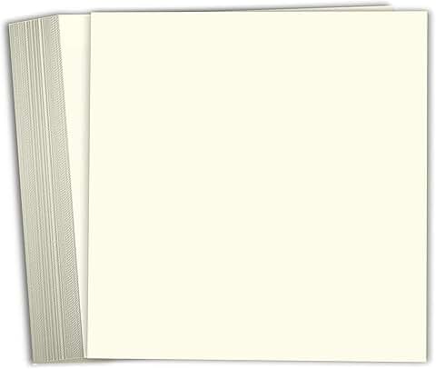Cream 12x12 Cardstock Scrapbook Paper, 80lb, 25 Sheets