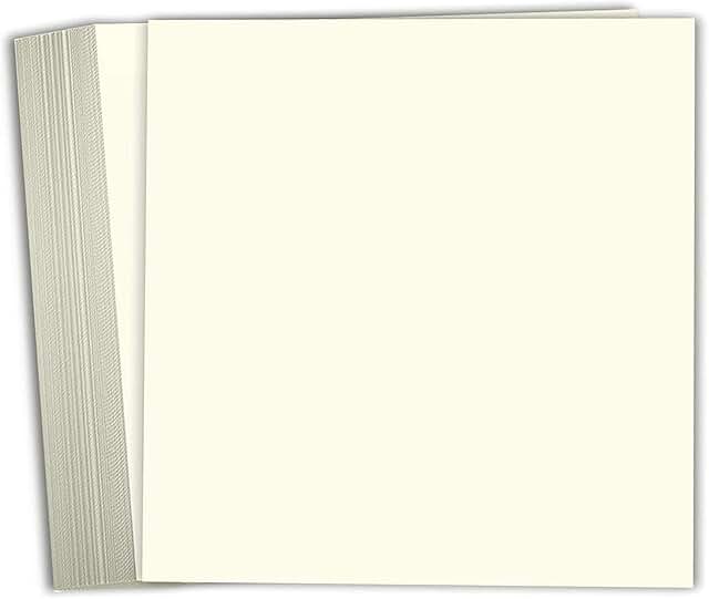 Cream 12x12 Cardstock Scrapbook Paper, 80lb, 25 Sheets