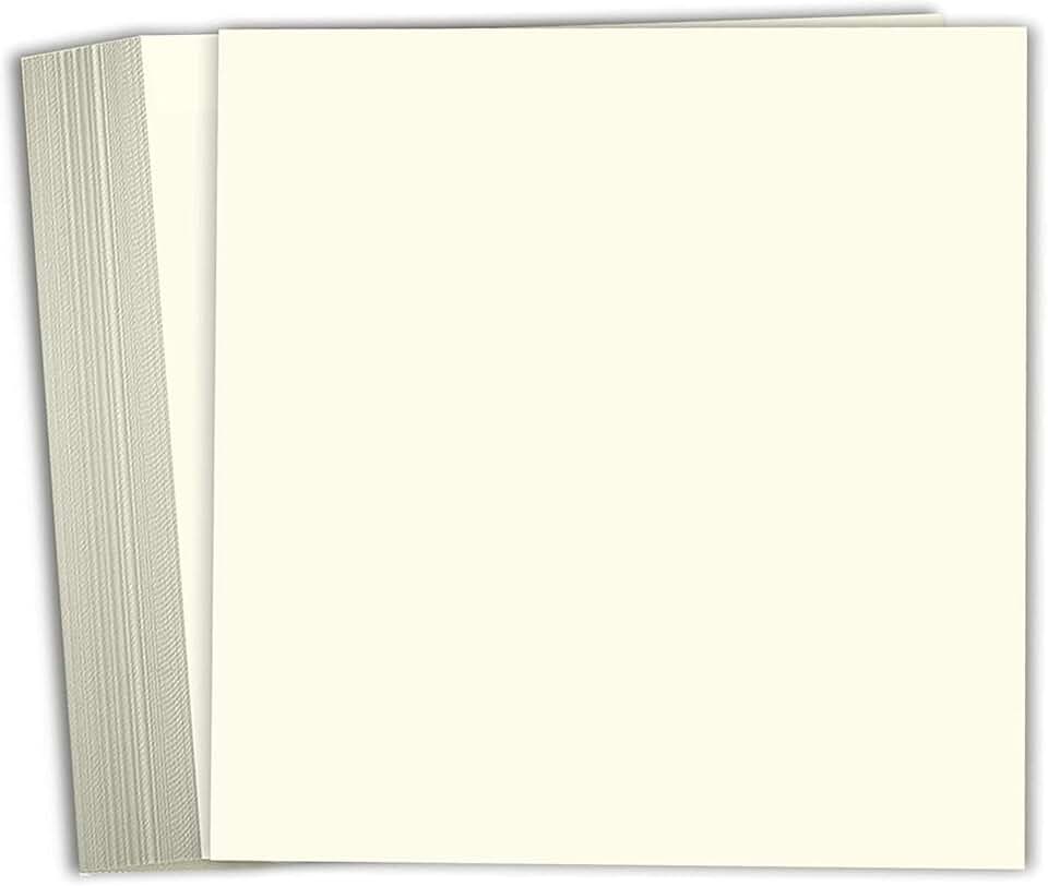 Cream 12x12 Cardstock Scrapbook Paper, 80lb, 25 Sheets