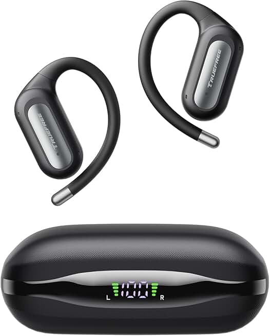Wireless Open-Ear Headphones with Ear Hooks and 40H Playtime