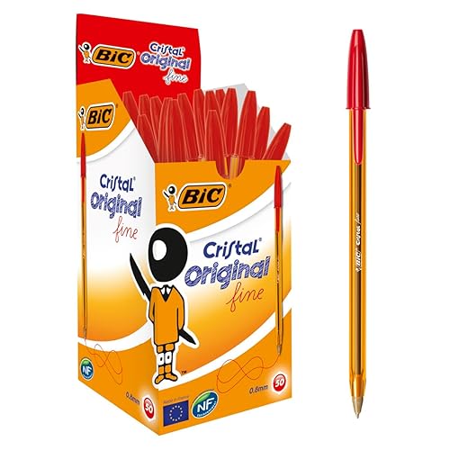 Red Fine Point Ballpoint Pens, Pack of 50