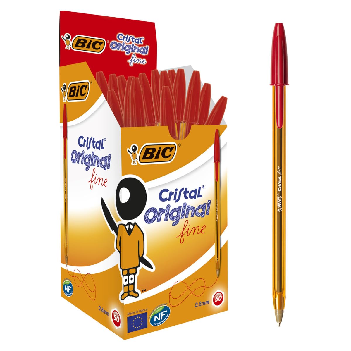 Red Fine Point Ballpoint Pens, Pack of 50
