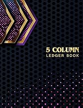 Five-Column Ledger Book for Financial Record Keeping