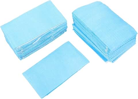 Disposable Blue Dental Bibs for Adults and Elderly, 60 pcs