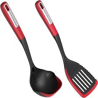 Silicone Spatula and Ladle Set for Non-Stick Cookware