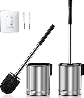 Stainless Steel Toilet Brush and Holder Set, 2 Pack