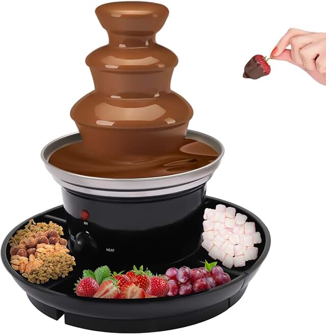 3-Tier Chocolate Fountain with Fruit Plate
