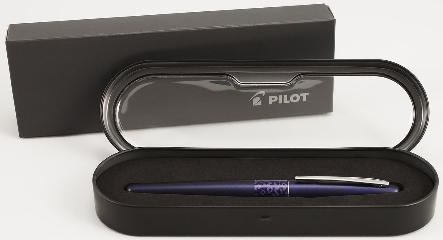Matte Plum Fountain Pen with Leopard Accent