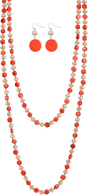 Trendy Infinity Wrap Necklace and Earrings Set